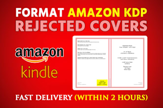 fix, format your rejected amazon KDP cover