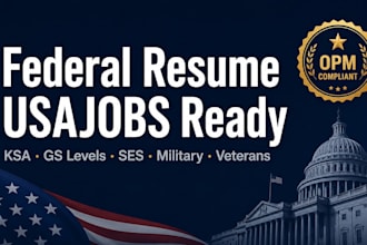write a federal resume for usajobs ksa gs levels veteran military government job