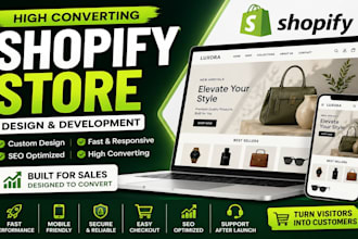 create a high converting shopify store with custom design and fast checkout