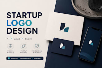 design a modern professional startup logo for your brand