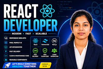 do website development as front end developer using react js