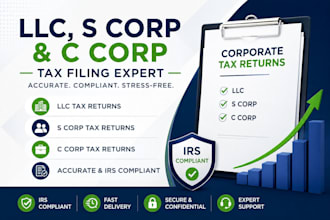 do llc s corp and c corp tax filing services