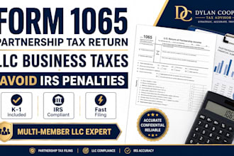 prepare partnership tax return form 1065 for llc business taxes