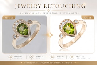 do high quality jewelry images retouch in photoshop