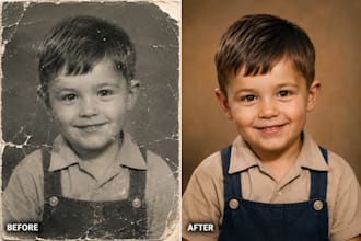 restore old photos and enhance to high resolution using ai