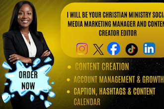be christian ministry social media marketing manager and content creator editor