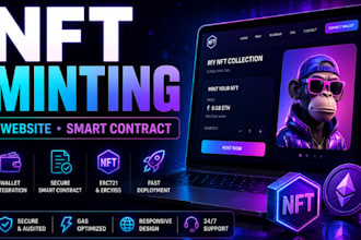 build nft minting website and nft smart contract