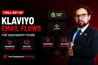 set up klaviyo abandoned cart and welcome email flows for your shopify store