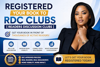 do book registration for your book with rdc clubs book promotion 2026