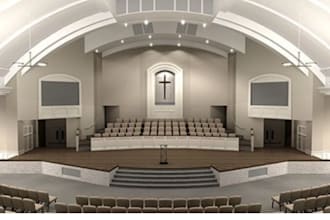 design church interiors, exteriors, floor plans and 3d renderings