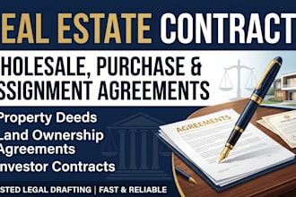 draft real estate wholesale contract sales purchase agreement or property deeds