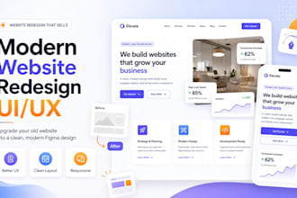 redesign your website or landing page UI UX in figma