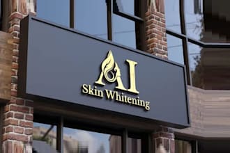 design stand out classic skin whitening logo