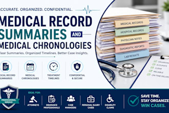 medical record summaries and medical chronologies