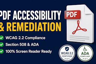 do PDF accessibility remediation and wcag 2 2 compliance for your documents