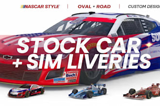 create custom iracing, nascar, lmu, assetto corsa and sim racing liveries