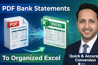 convert PDF bank statements into excel