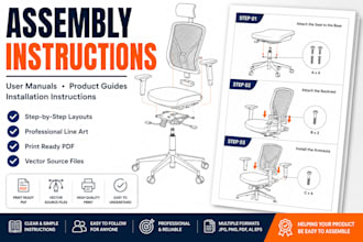 create step by step assembly instructions and instruction manual