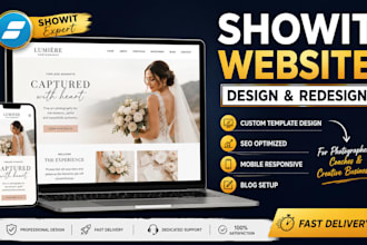 design redesign showit website update showit template customization blog and seo