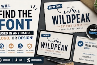 find the font used in any image, logo, or design