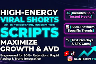 write viral youtube shorts and tiktok video scripts