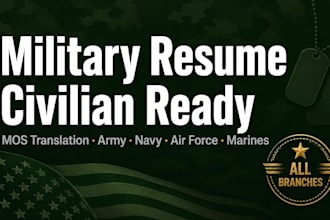 write military to civilian resume for veteran mos translation army navy airforce