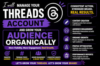manage your threads account and grow your audience organically