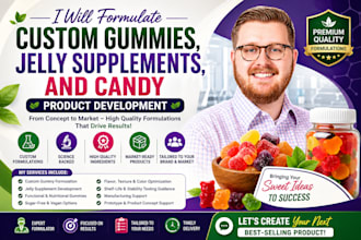 formulate custom gummies, jelly supplements, and candy product development