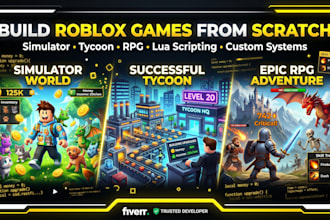 build roblox game from scratch, roblox simulator tycoon or rpg in roblox studio