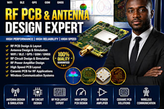 design rf pcb, wifi ble gps antenna electromagnetic gsm gnss esp32 rf circuit