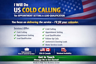 do US cold calling for home services, janitorial cleaning