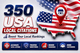 build 350 USA local citations for local SEO ranking