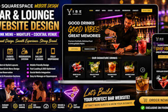 design squarespace bar website drink menu nightlife lounge cocktail venue