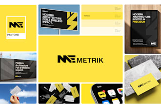 design a modern architecture studio logo and brand identity