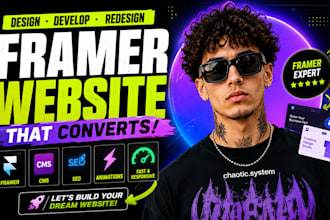do framer website design, develop framer website as framer website design expert