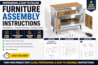 design furniture assembly instructions and user manual