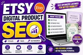 optimize etsy digital product listings for SEO