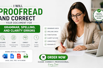 proofread and correct your document for grammar, spelling, and clarity errors