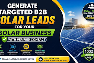 generate targeted b2b solar leads for your solar business with verified contact