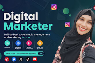 be your digital marketing manager and virtual assistant