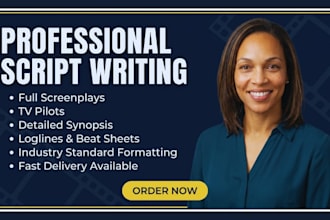 write screenplay, movie script, synopsis writing, script writing, film script