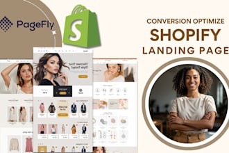 design shopify landing page, shopify product page using pagefly, gempage, replo