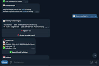 develop a custom python telegram bot or ai chatbot