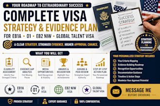 create a complete eb1a o1 and global talent visa evidence strategy