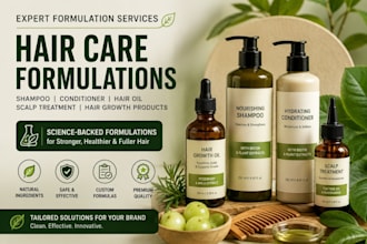 formulate shampoo conditioner hair oil scalp treatment and hair growth products