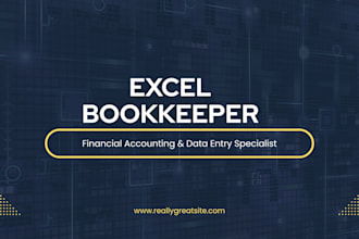 be your professional bookkeeper and financial analyst in excel