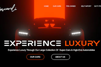 create a premium website for your luxury car brand