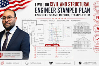 civil and structural engineer stamped plan engineer stamp report, stamp letter