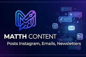 je vais créer vos posts instagram, emails et newsletters
