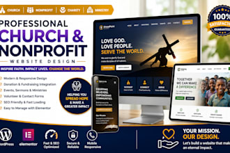 build nonprofit website church website, charity website, ministry website